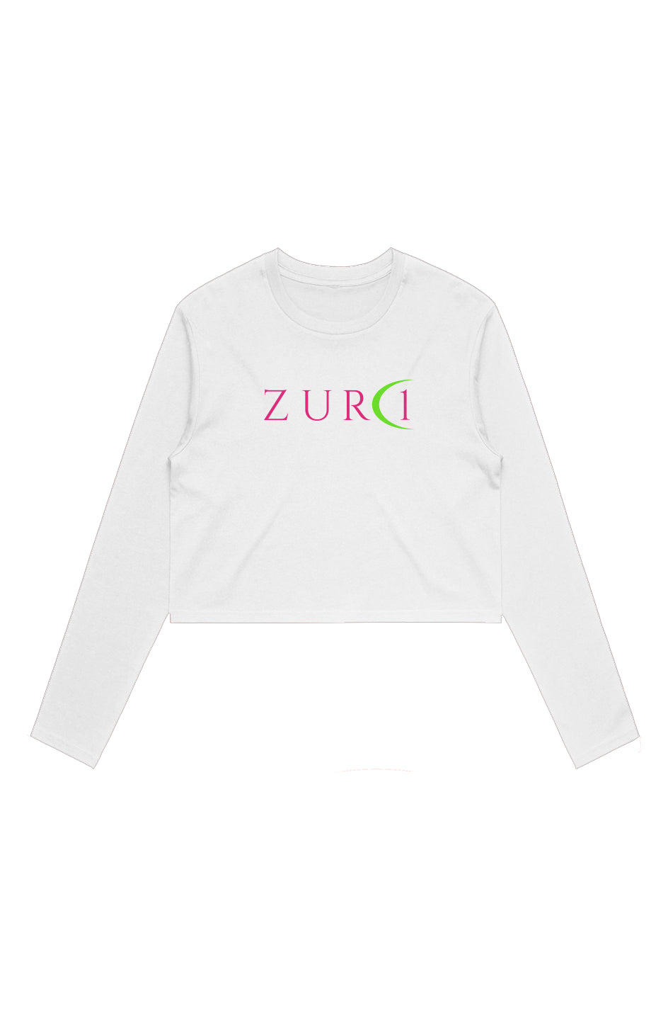 Pink N Green Crop L/S Tee