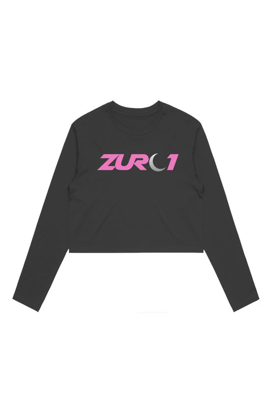 Sporty Pink Crop L/S Tee