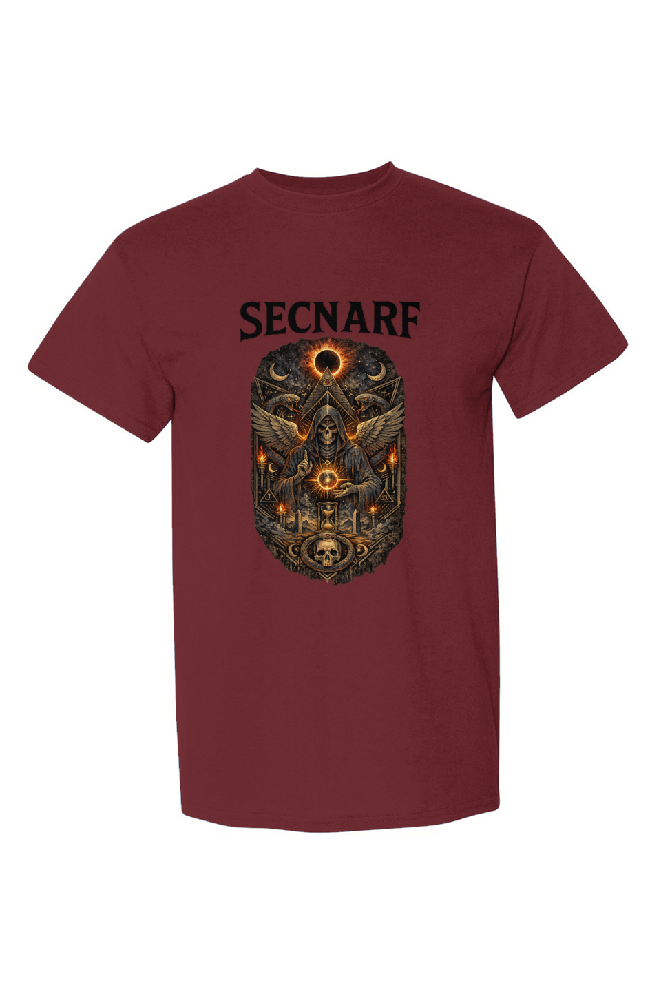 SECNARF - NOCTURNE T-SHIRT (BLACK TEXT)